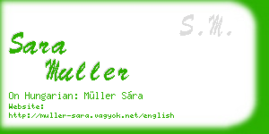 sara muller business card