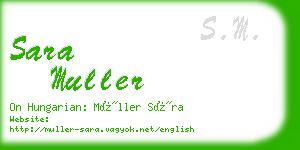 sara muller business card